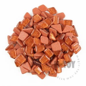 Brown Irregular Shape Glitter Glass Mosaic IR-SPA304
