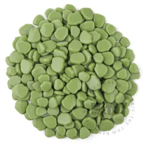 Grass Green Blossom Petals Glass Mosaic SMAG47