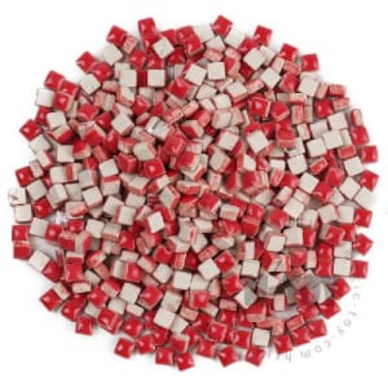 Red Mini Square Ceramic Mosaic 5-H4