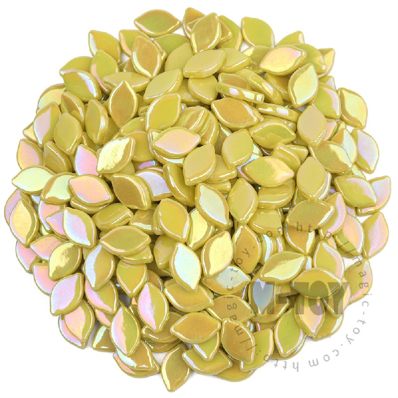 Iridescent Yellow Small Petals Glass Mosaic SMBI50