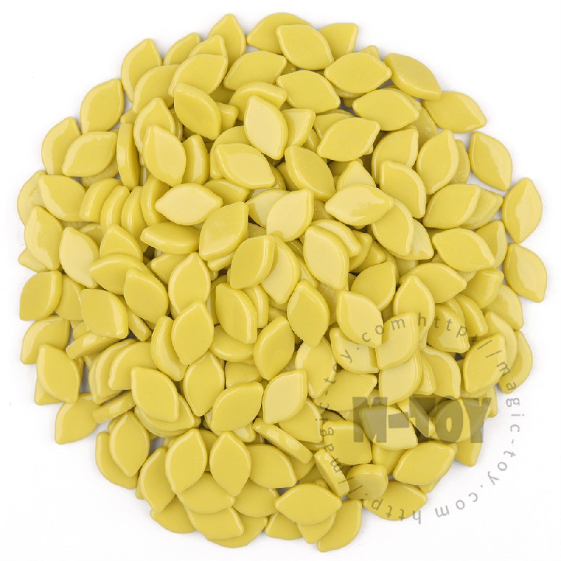 Glossy Yellow Small Petals Glass Mosaic SMBG50