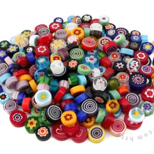 Random Color Mixed Round Millefiori 713-DW9000