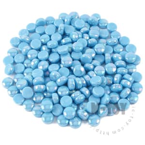 Iridescent Sky Blue Round Glass Mosaic SRL08