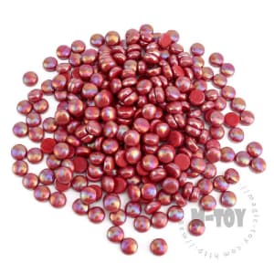 Iridescent Red Round Glass Mosaic SRL16