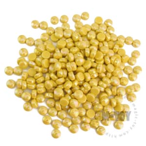 Iridescent Yellow Round Glass Mosaic SRL50