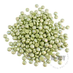 Iridescent Green Round Glass Mosaic SRL47
