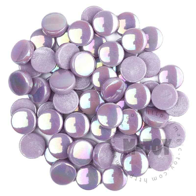 Iridescent Purple Round Glass Mosaic 20SRL62