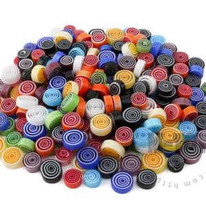 Random Color Mixed Round Bullseye Millefiori 713-DW9005