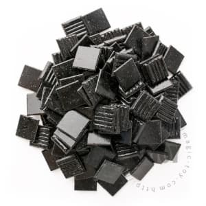 Black Square Vitreous Hot-melting Glass Mosaic ASM801