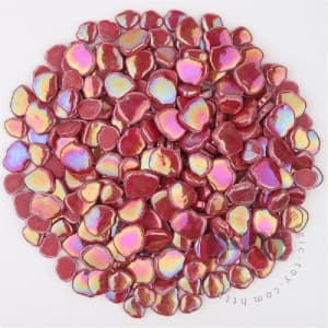 Iridescent Red Blossom Petals Glass Mosaic SMAI16