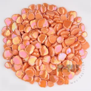 Iridescent Orange Blossom Petals Glass Mosaic SMAI18