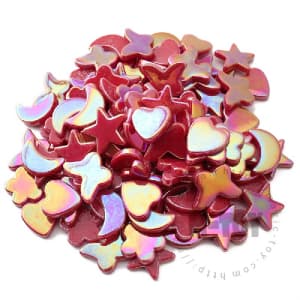 Iridescent Red Charms Glass Mosaic MU-SSL16