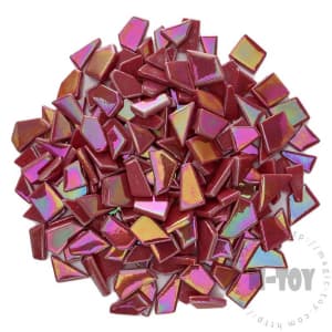 Iridescent Red Irregular Shape Glass Mosaic IR-SSL16