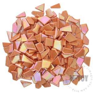 Iridescent Orange Irregular Shape Glass Mosaic IR-SSL18