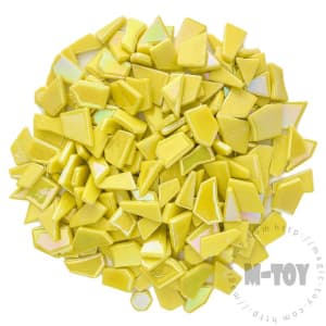 Iridescent Yellow Irregular Shape Glass Mosaic IR-SSL50