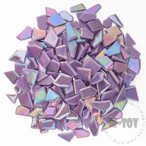 Iridescent Purple Irregular Shape Glass Mosaic IR-SSL62