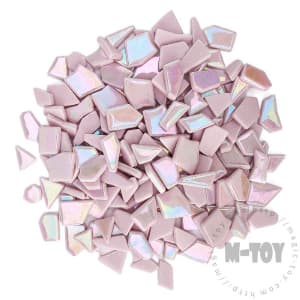 Iridescent Pink Irregular Shape Glass Mosaic IR-SSL68