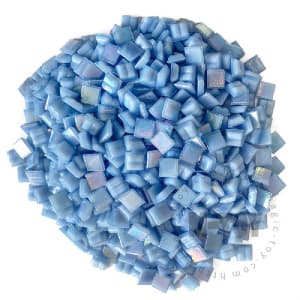 Iridescent Blue Square Hot-melting Glass Mosaic 10PSI704
