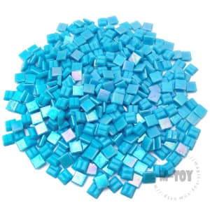 Iridescent Blue Square Hot-melting Glass Mosaic 10PSI705