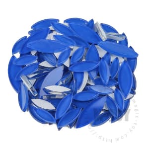 Blue Leaf-shaped Mandala Glass Mosaic TY-CC715