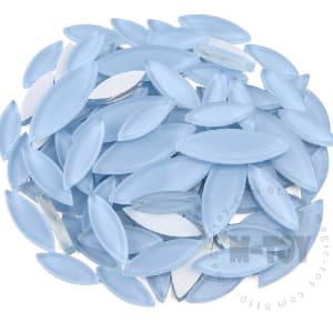 Light Blue Leaf-shaped Mandala Glass Mosaic TY-CC721