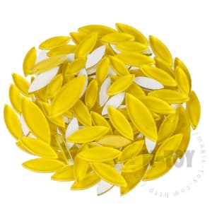 Yellow Leaf-shaped Mandala Glass Mosaic TY-CC935