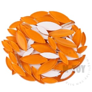 Orange Leaf-shaped Mandala Glass Mosaic TY-CC945