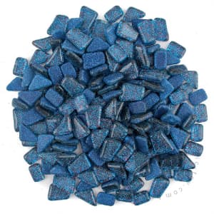 Blue Irregular Shape Glitter Glass Mosaic IR-SPA709