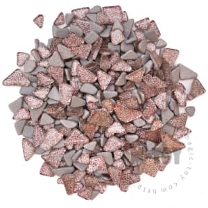 Christmas Silver Red Irregular Shape Glitter Glass Mosaic IR-SPA101