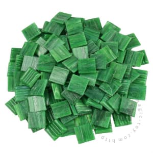 Green Square Golden Line Hot-melting Glass Mosaic GST604