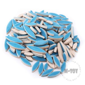 Blue Petal Shape Ceramic Mosaic CYG171