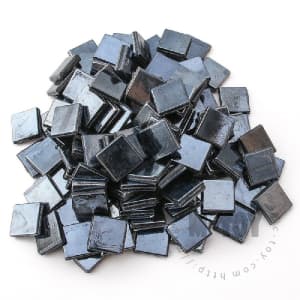 Luster Black Square Ice Jade Hot-melting Glass Mosaic WSL802