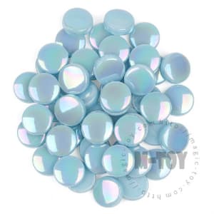 Iridescent Blue Round Glass Mosaic 20SRL08