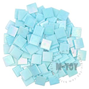Iridescent Blue Square Hot-melting Glass Mosaic PSI701
