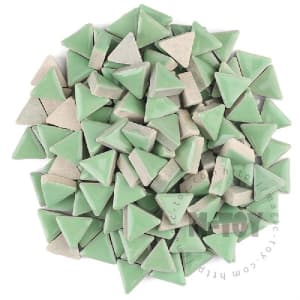 Green Triangle Shape Ceramic Mosaic 15CJG604