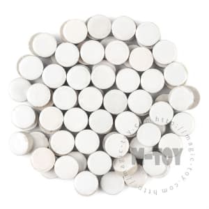White Round Shape Ceramic Mosaic 15CRG101