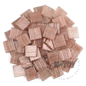 Brown Square Golden Line Hot-melting Glass Mosaic GSM301