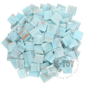 Blue Square Golden Line Hot-melting Glass Mosaic GSM701