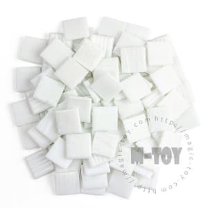 White Square Golden Line Hot-melting Glass Mosaic GST101