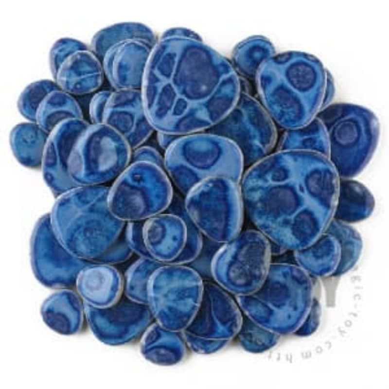 Blue Pebble Shape Ceramic Mosaic CDD706