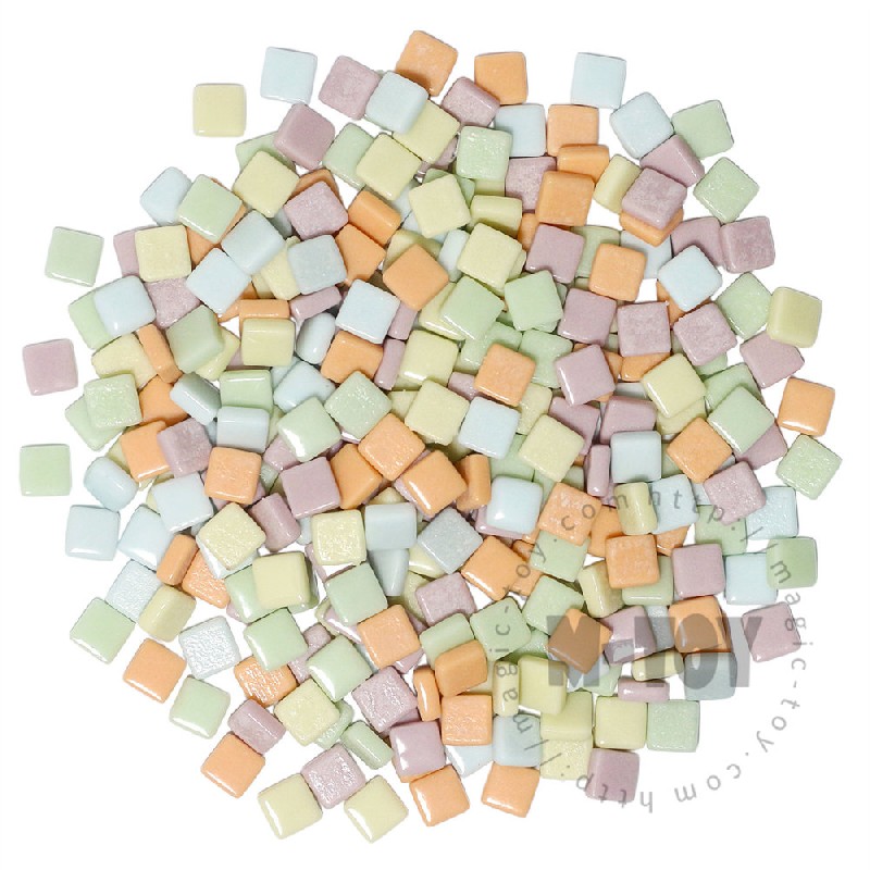 Easter Assortment Glossy 10mm Square Glass Mosaic