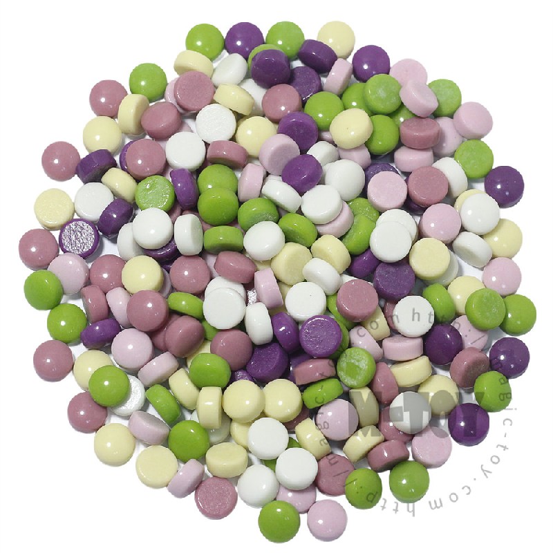 Easter Purple Assortment Glossy 12mm Round Glass Mosaic