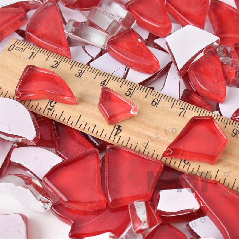 Red Irregular Crackled Glass Mosaic TC-CC915
