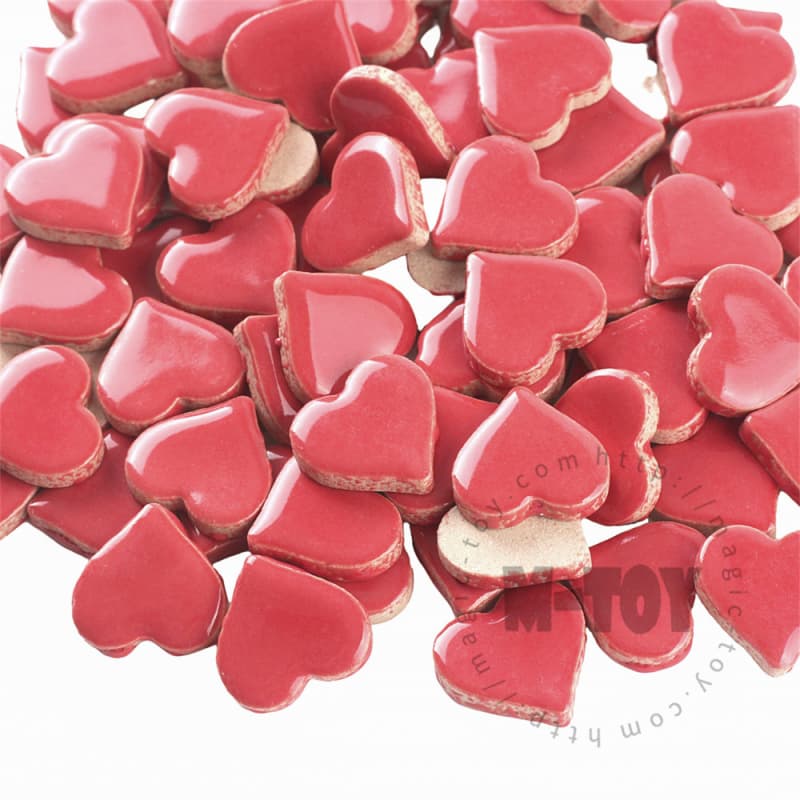 Red Heart Shape Ceramic Mosaic CXG4