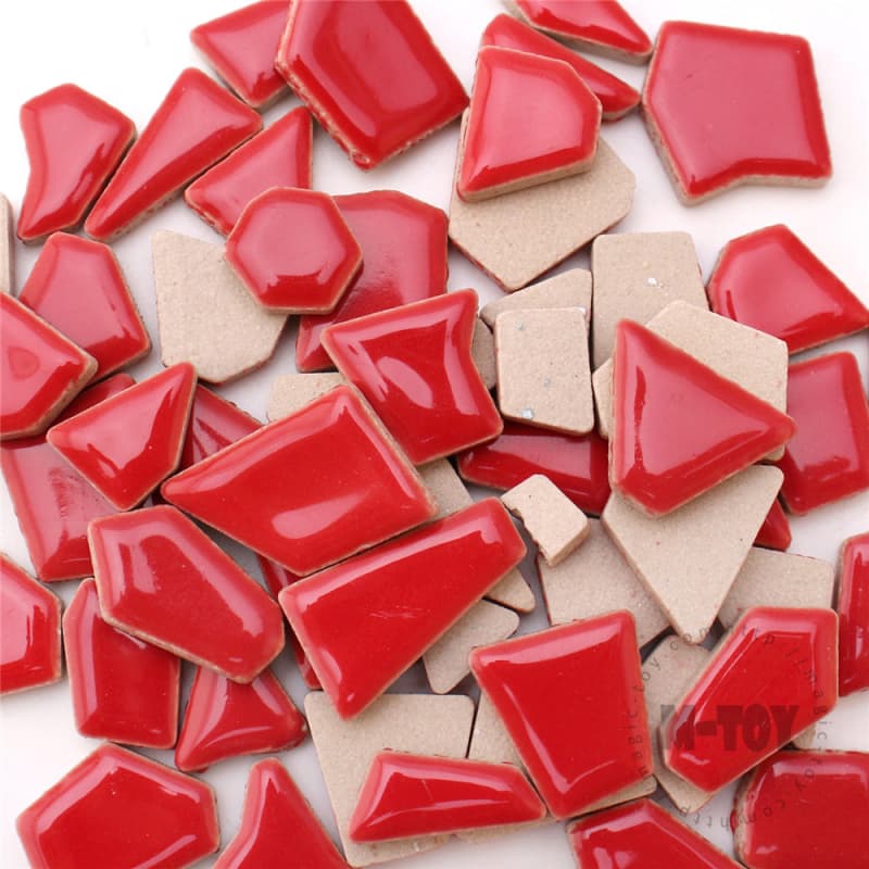 Red Irregular Ceramic Mosaic IR-H4