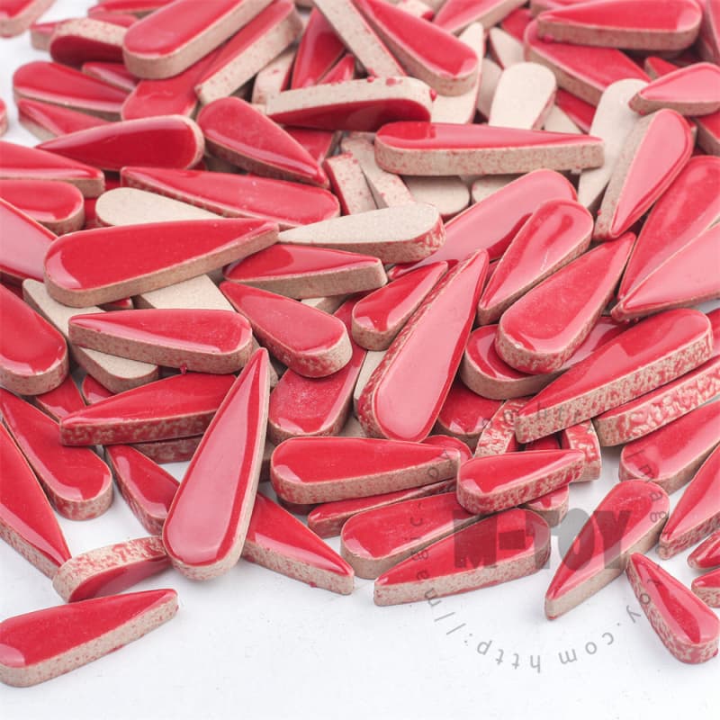 Red Teardrop Shape Ceramic Mosaic CSDG907-5