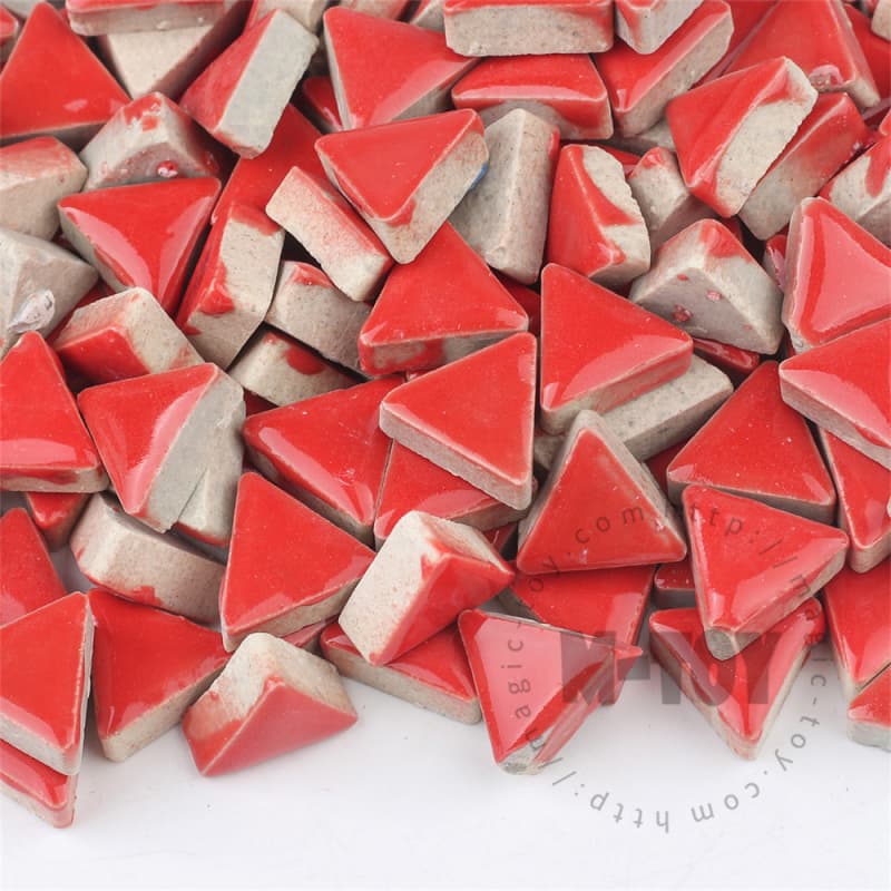 Red Triangle Shape Ceramic Mosaic 15CJG905