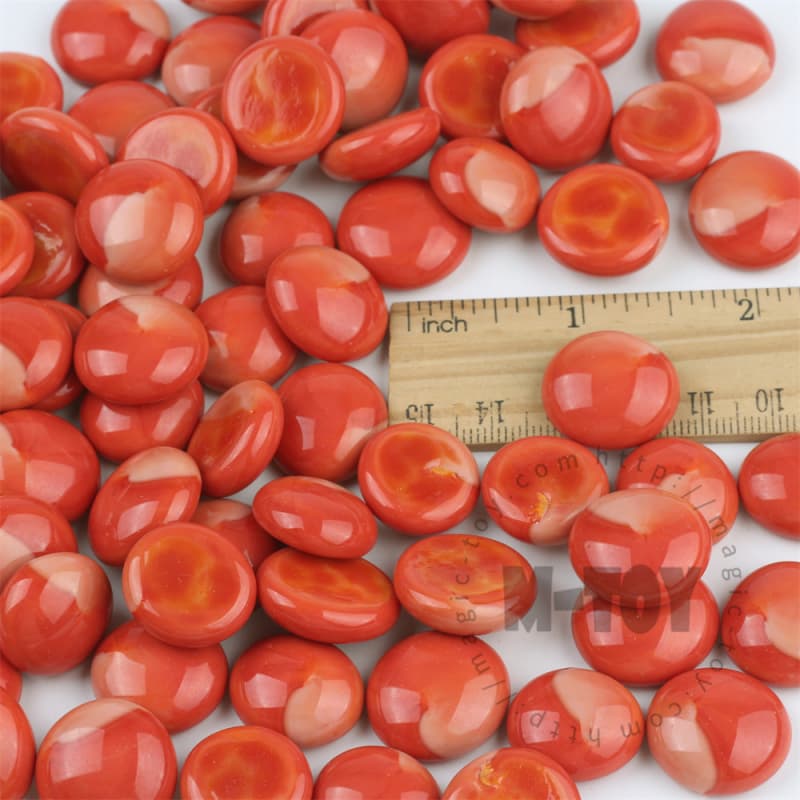 Red Porcelain Glass Gems CD-RO905