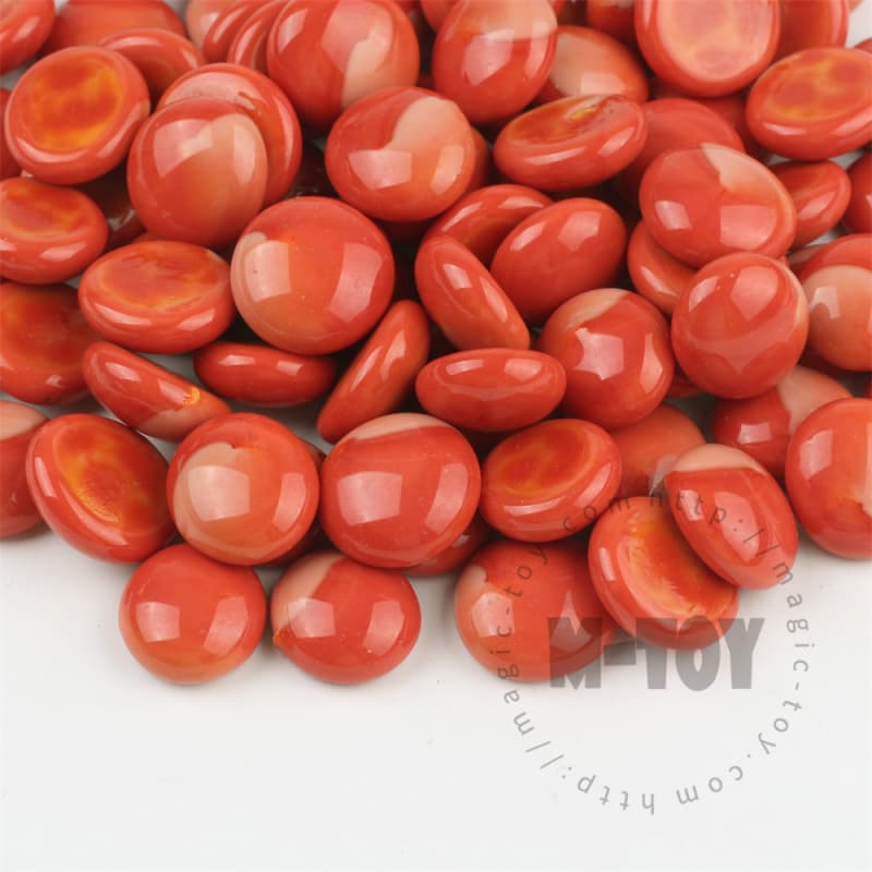 Red Porcelain Glass Gems CD-RO905