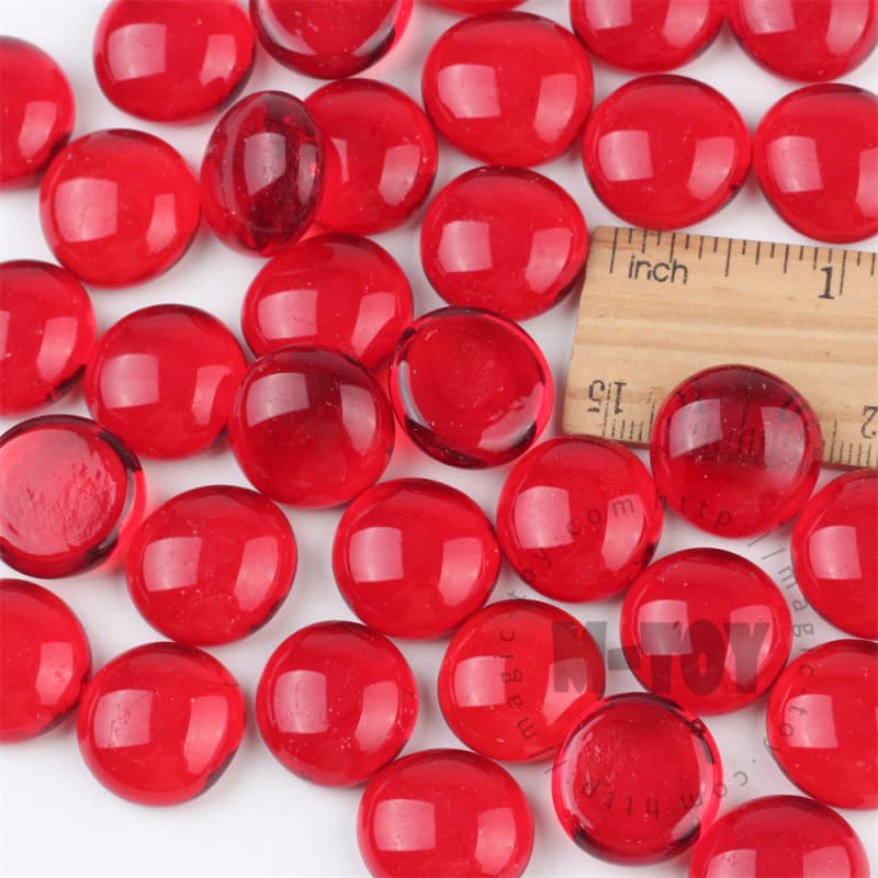 Red Transparent Glass Gems CD-R902
